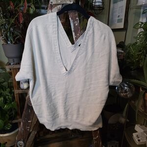 Express V-Neck Sweater - Soft Gray